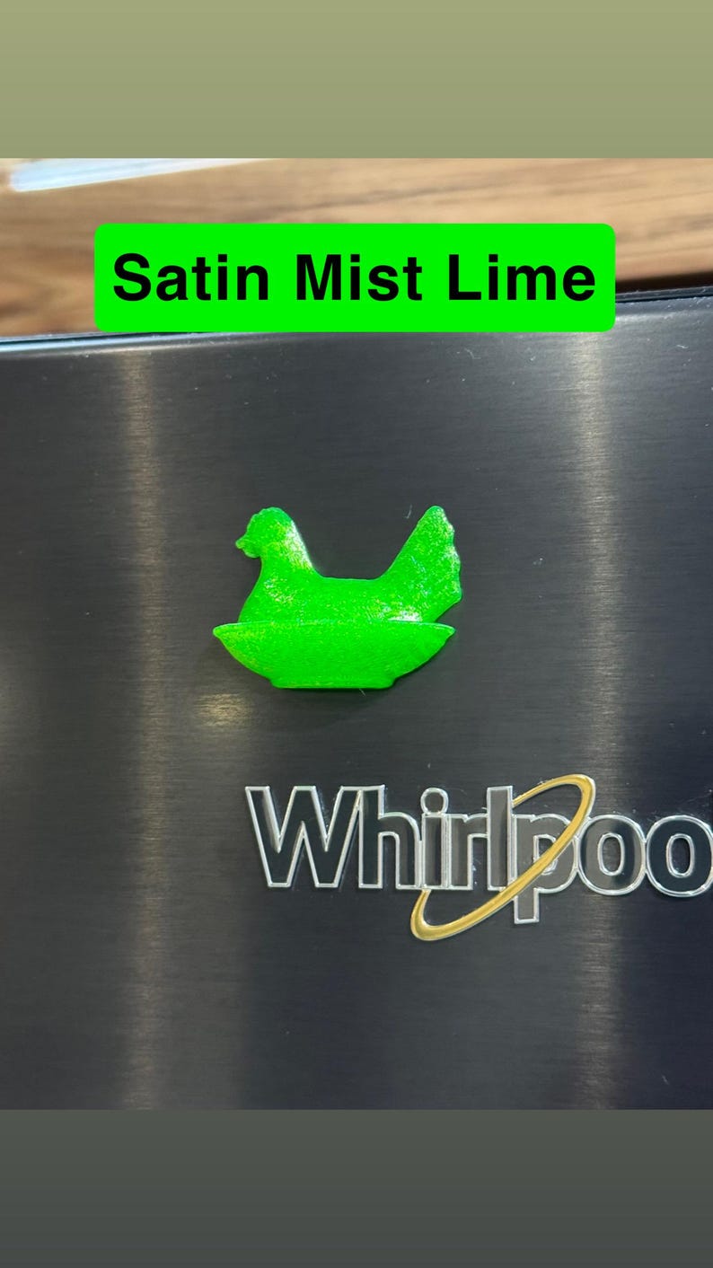 Indiana - Inspired Hen On Nest Magnets Satin Mist Lime