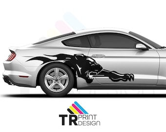 Decalcomania per auto Jaguar: adesivo in vinile per parafango, portiera e bagagliaio
