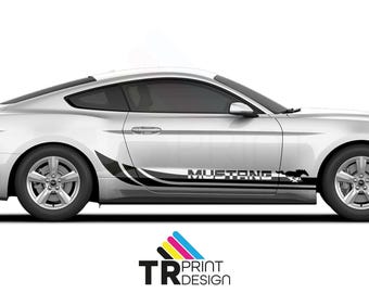 Adesivo a strisce laterali Mustang - Pellicola vinilica tagliata