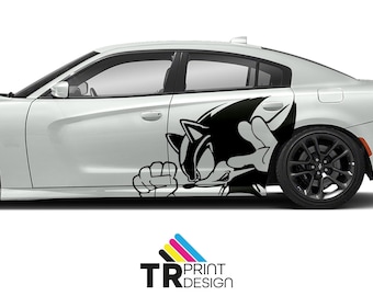 Adesivo per auto Sonic: adesivo in vinile con grafica laterale