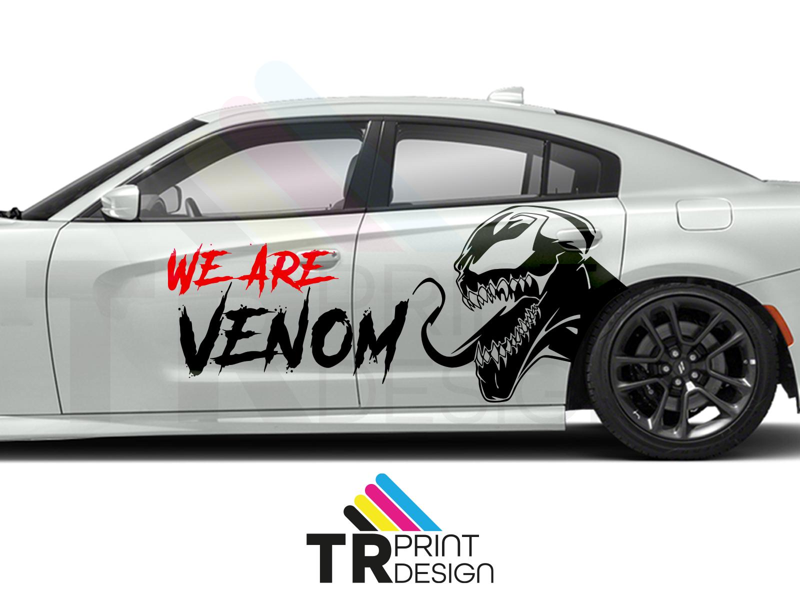 Venom Car Side Decal: Superhero Villain Inspired Sticker - Etsy