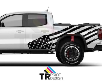 Include entrambi i lati: kit di adesivi con bandiera americana per GMC Canyon