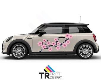 Livrea in vinile per auto con motivo Sakura Cherry Blossom: tema giapponese