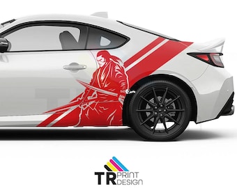 Include entrambi i lati delle porte Japan Samurai, strisce laterali, adesivi e grafiche.