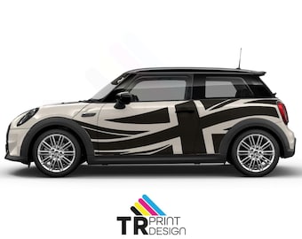 Adesivi laterali con bandiera del Regno Unito: grafica in vinile per Mini Cooper