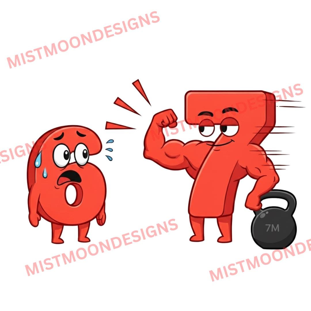 67 Meme PNG | Buff 67 Meme PNG | Funny Gym Clipart | Strong 7 Scared 6 ...