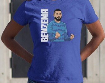 Benzema-Inspired Goal Celebration Style Personalized Design, Saudi Soccer Star Player Animated Graphic Tee, Football Fans Unisex T-Shirt