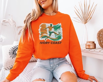 Ivory Coast Soccer Fan Shirt, National Team Sports Custom Gift Flag Design Graphic Tee, Personalized Football Lover Unisex T-Shirt