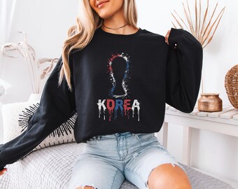 South korea Trophy Colors Soccer Minimalist Graphic Tee, Splash Cup Style Football Design for Fans, 2026 World USA Animated Unisex T-Shirt