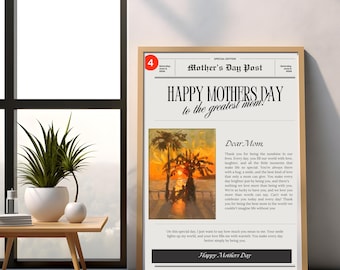 Personalized Mother’s Day  Photo Poster, Custom Photo Print for Mom, Emotional Letter Keepsake, Poster for Wall Art, Special Edition