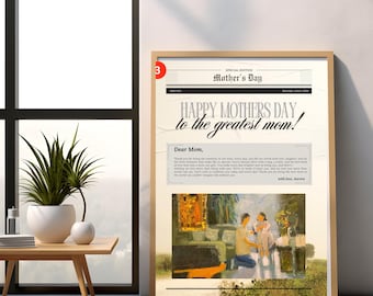 Personalized Photo Letter to Mom Print, Sentimental Gift For Mom, Custom Photo Keepsake, Printable Letter for Mom, High Resolution Wall Art