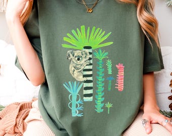 Comfort Colors Koala T-Shirt,  Cute animal Shirt,  Funny Illustration Tee, Hand-Drawn Tropical Graphic Tee