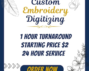 Numérisation de broderie personnalisée, Numérisation de logo, Service de numérisation de broderie, Numérisation d'image de broderie, Numérisation personnalisée