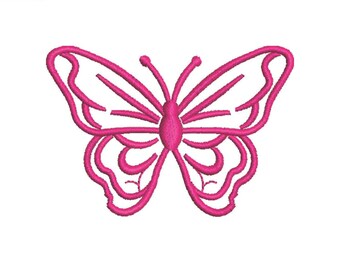 Motif de broderie contour papillon - 4 tailles (motif numérique)