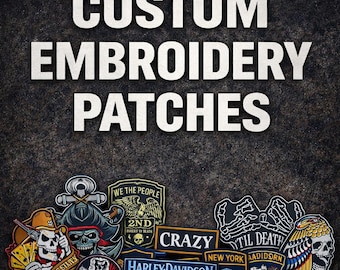 Custom Embroidery Patches | Personalized Iron-On / Sew-On Patch | Logo Patch | Custom Name Patch | Biker, Military, Tactical, Business Patch