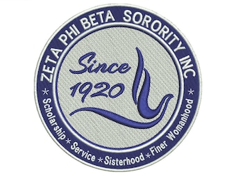 Motif de broderie Zeta Phi Beta | Lime de sororité (4 tailles)