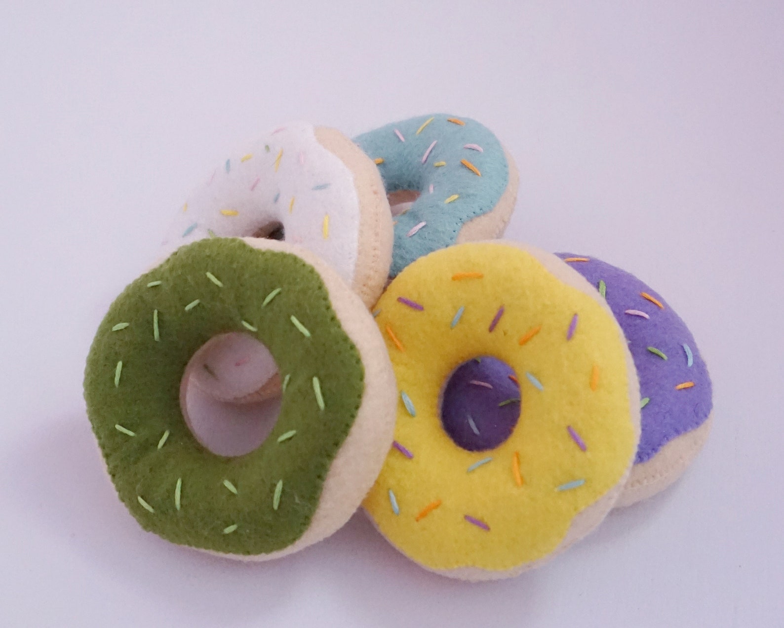 5 Felt Donuts Pretend Play Felt Food Etsy