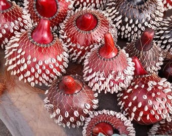 ひょうたん型シェケレ：西アフリカの楽器、環境に優しいギフト（9.5/11