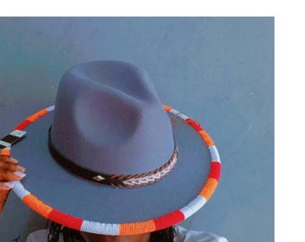 Beaded Fedora Hat – Maasai Tribal Boho Summer Fashion Accessory