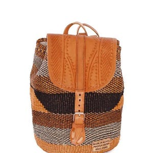 African Leather Backpack - Etsy