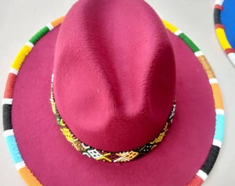Sombrero Fedora con cuentas – Accesorio de moda veraniega boho tribal masái