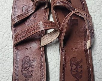 Handmade Maasai Leather Sandals for Men – African Summer Beach Footwear