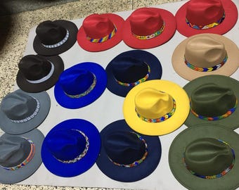 Cappello Fedora con perline fatto a mano, moda estiva da spiaggia
