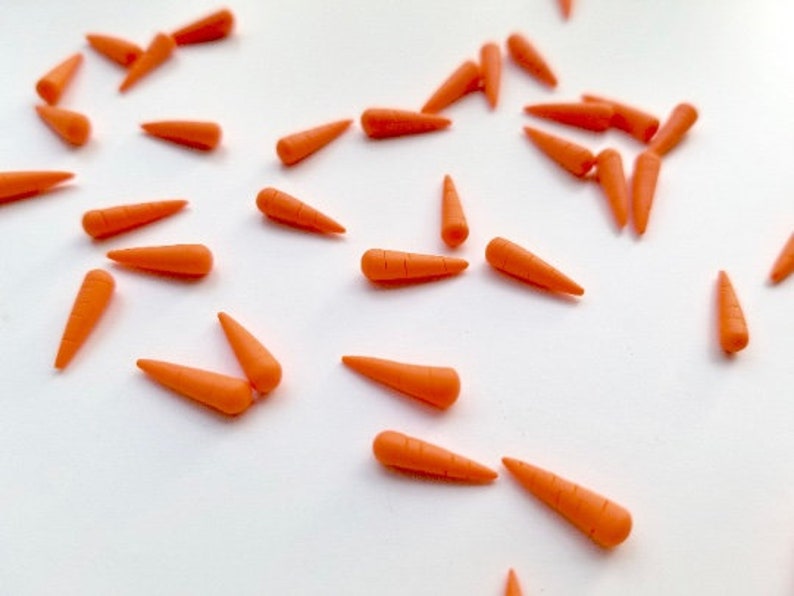 Polymer Clay Carrot Snowman Noses 1/2 inch Choose your | Etsy