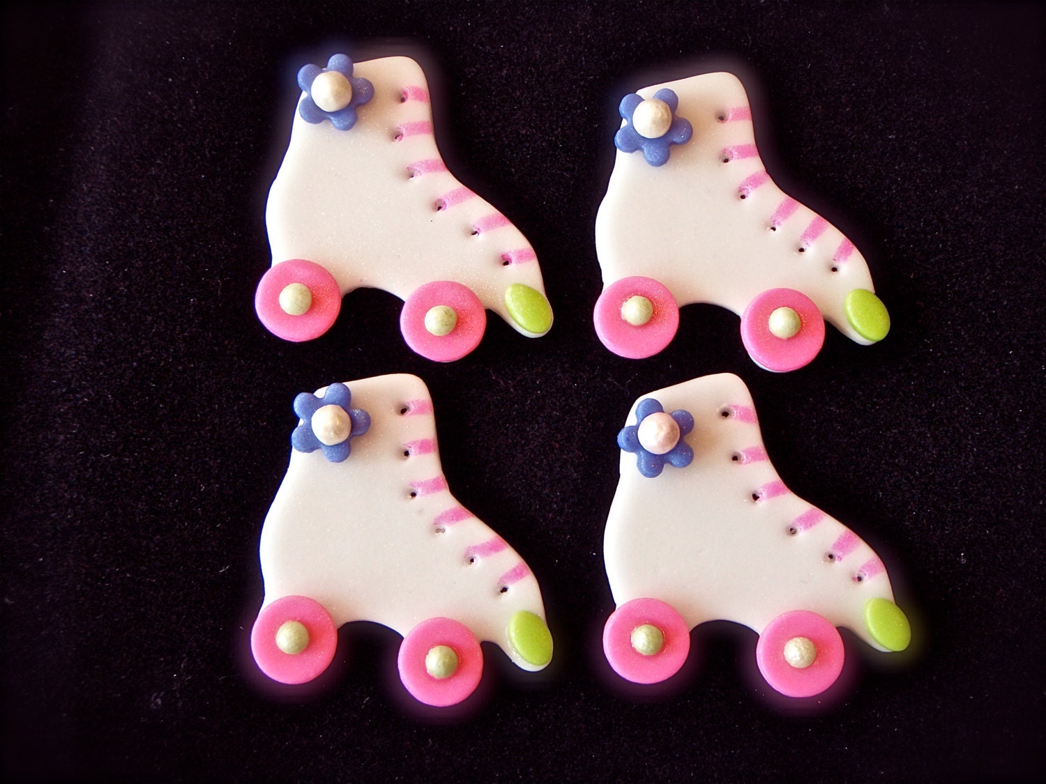 Roller Skate Fondant Cupcake Topper Decorations perfect for Etsy