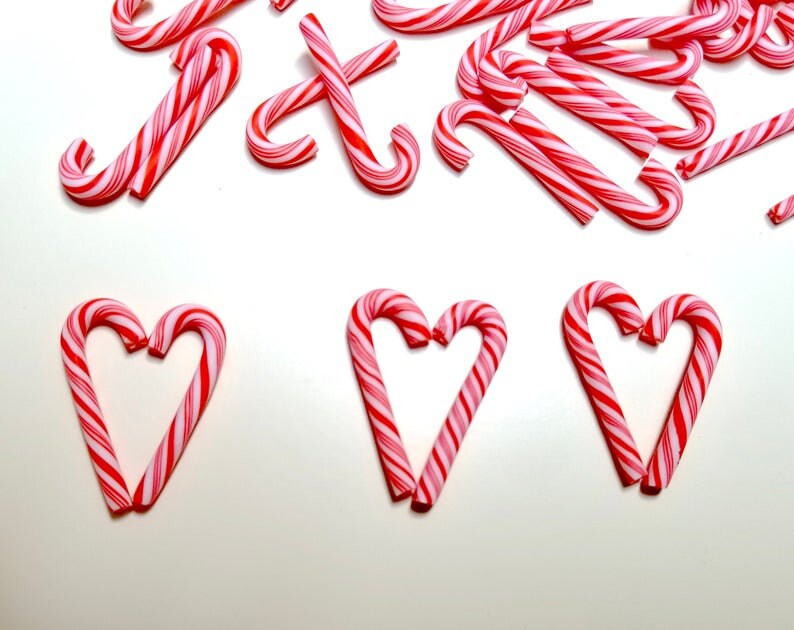 Miniature Polymer Clay Candy Canes Perfect for Fairy Etsy
