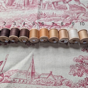 Carrete de hilo de algodón esmaltado vintage de La Pagode Paris: 9 tonos a elegir – mercería vintage