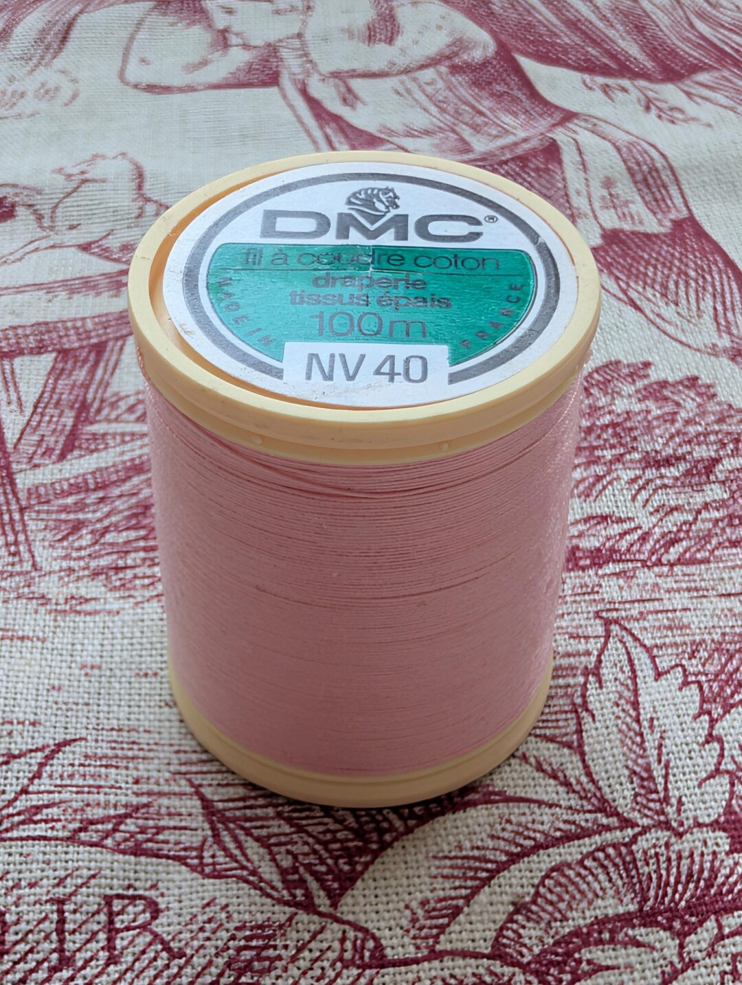 DMC 100m Pink Cotton Sewing Thread Spool 761, NV40 Thread for Thick ...