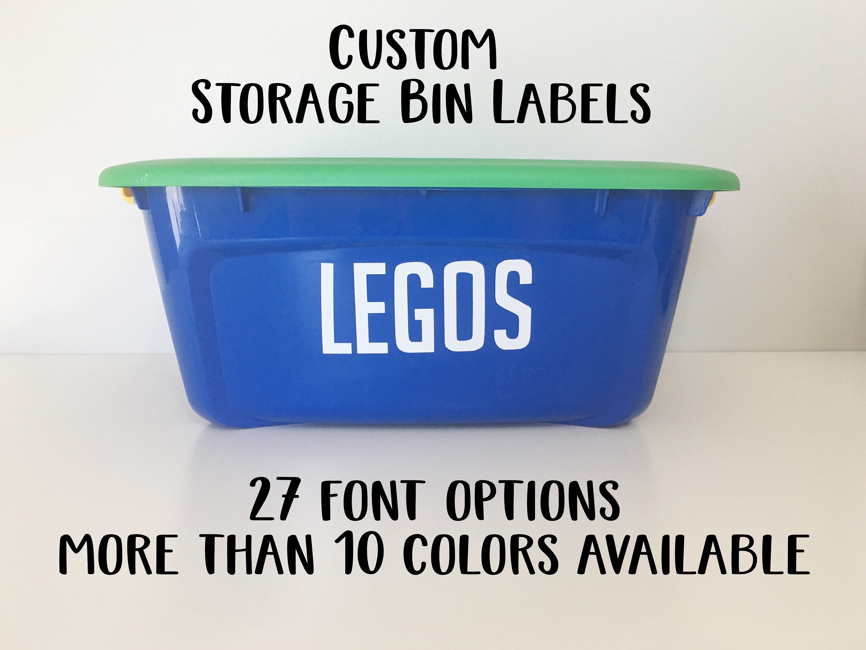 Custom Storage Bin Labels Medium Bin Labels Kids Toy Bin Etsy