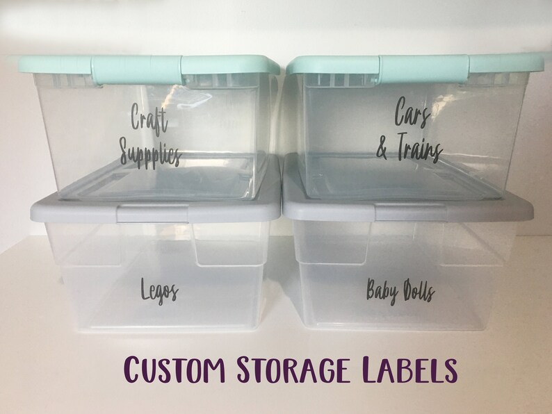 Custom Storage Bin Labels Small Bin Labels Kids Toy Bin Labels Etsy