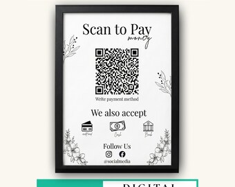 Cottage Business Scan to Pay-Vorlage | Digitaler Download für kleine Unternehmen, Landwirte, Bäcker, DIY-Verkäufer