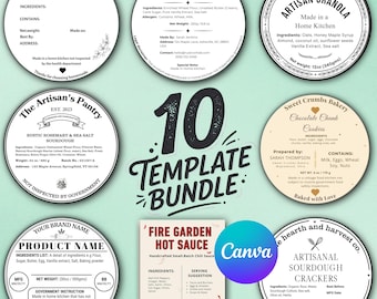 Cottage Lebensmitteletiketten Bundle, Küchenetiketten Druckbare rustikale Glas- und Flaschenetiketten, Branding-Lebensmitteletikett, kleben Sie das Etikett auf, digitaler Download