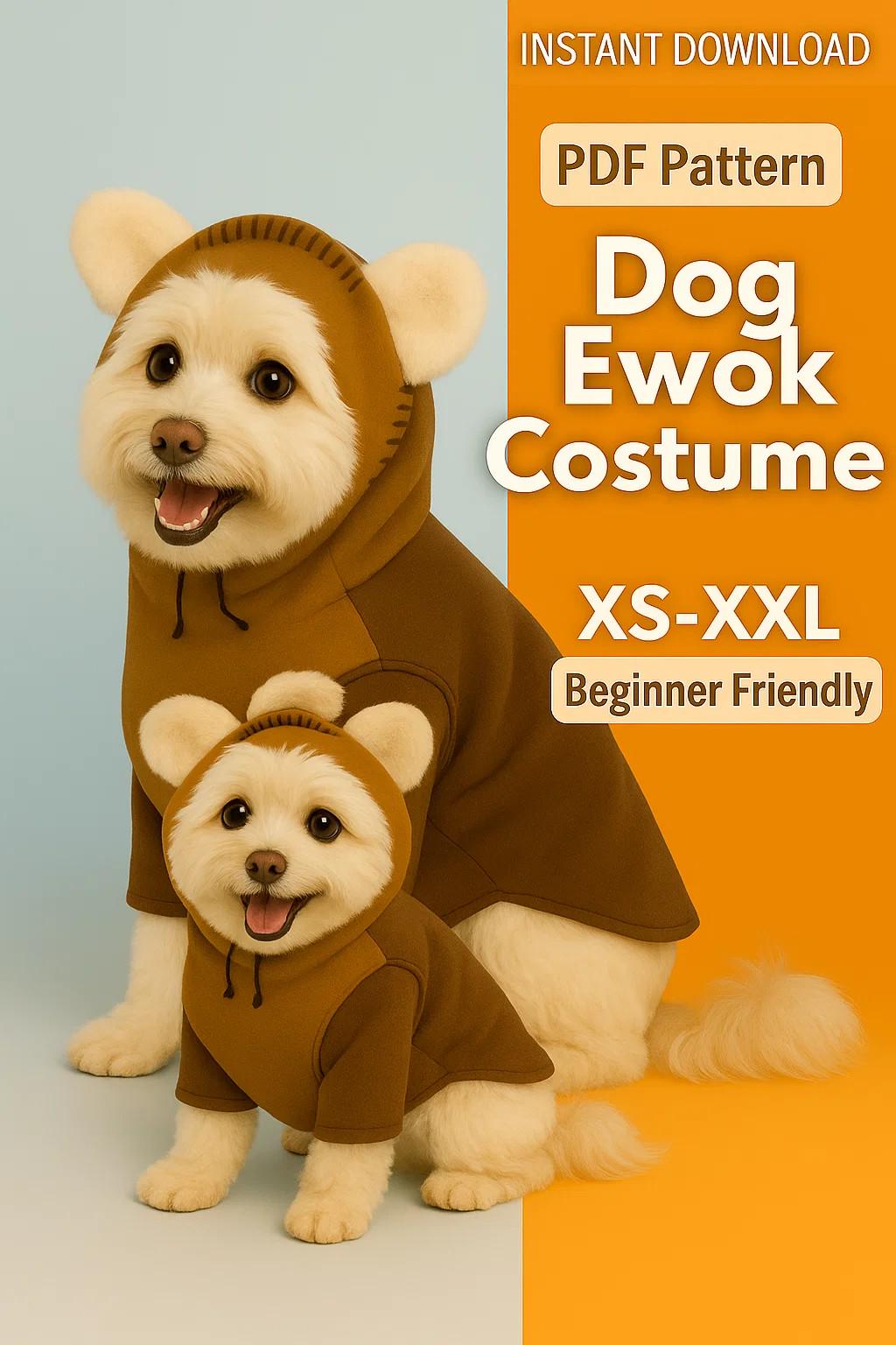 Dog Ewok Themed Sewing Pattern: Suitable for Small to Large Pets