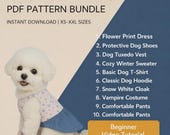Dog Clothes Sewing Patterns Bundle, 10 Bestselling PDF Pet Outfits (XS-XXL)