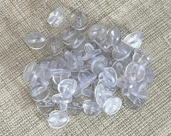 Clear Rubber Pin Backs Enamel Clutch Backing Replacement