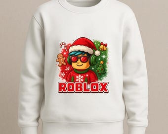 Roblox Hoodie: Sweater, Unisex Pullover, Soft Hoodie, Cosplay Clothing, Bright New Year's print.