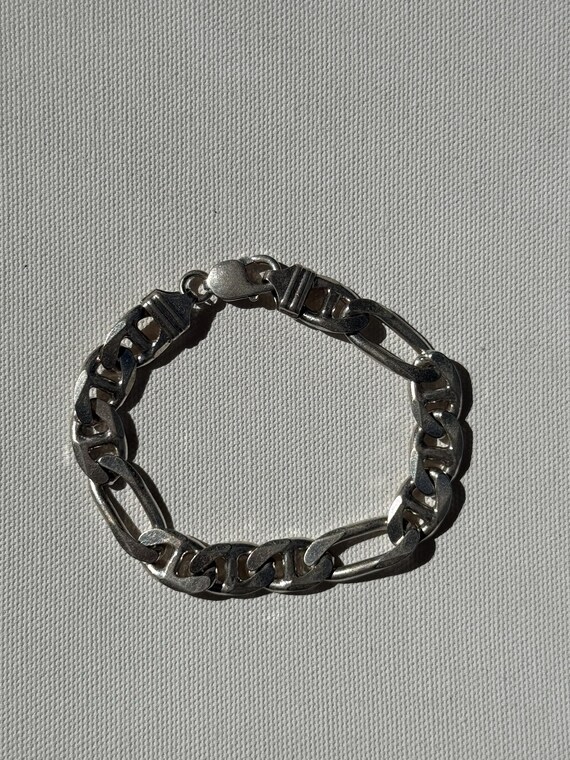 Vintage 925 Sterling Silver Chain Bracelet 8inch - Etsy