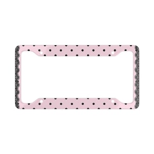 Lace Polka Dot License Plate Frame Car Accessories