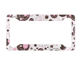 Y2K Circles License Plate Frame — Black, Blue, or Pink Car Accessories