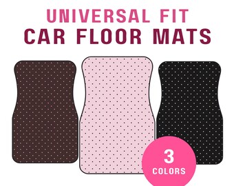 Universal Fit Polka Dot Car Mats —1, 2, or 4pc Auto Accessories