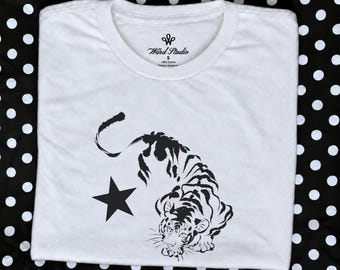 Starstruck Tiger Baby Tee, Stockholm Style Y2K Graphic T-Shirt