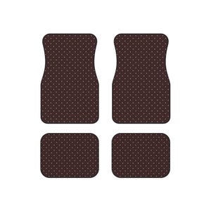 brown and pink polka dot car mats set of 4 car decor