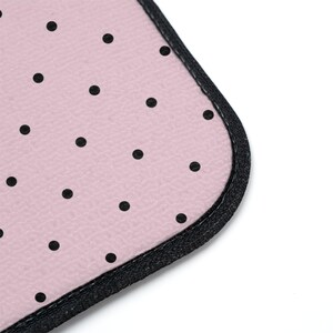 black and pink polka dot car floor mats