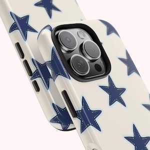 Coastal Girl Protective Navy Blue Case for iPhone and Samsung, Blue Phone Casing Preppy