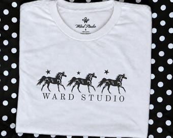 T-shirt Band Baby Tee pour femme, semi-ajusté, motif graphique Y2K, chevaux style Stockholm