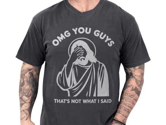 Facepalm Jesus graphic T-shirt listing image